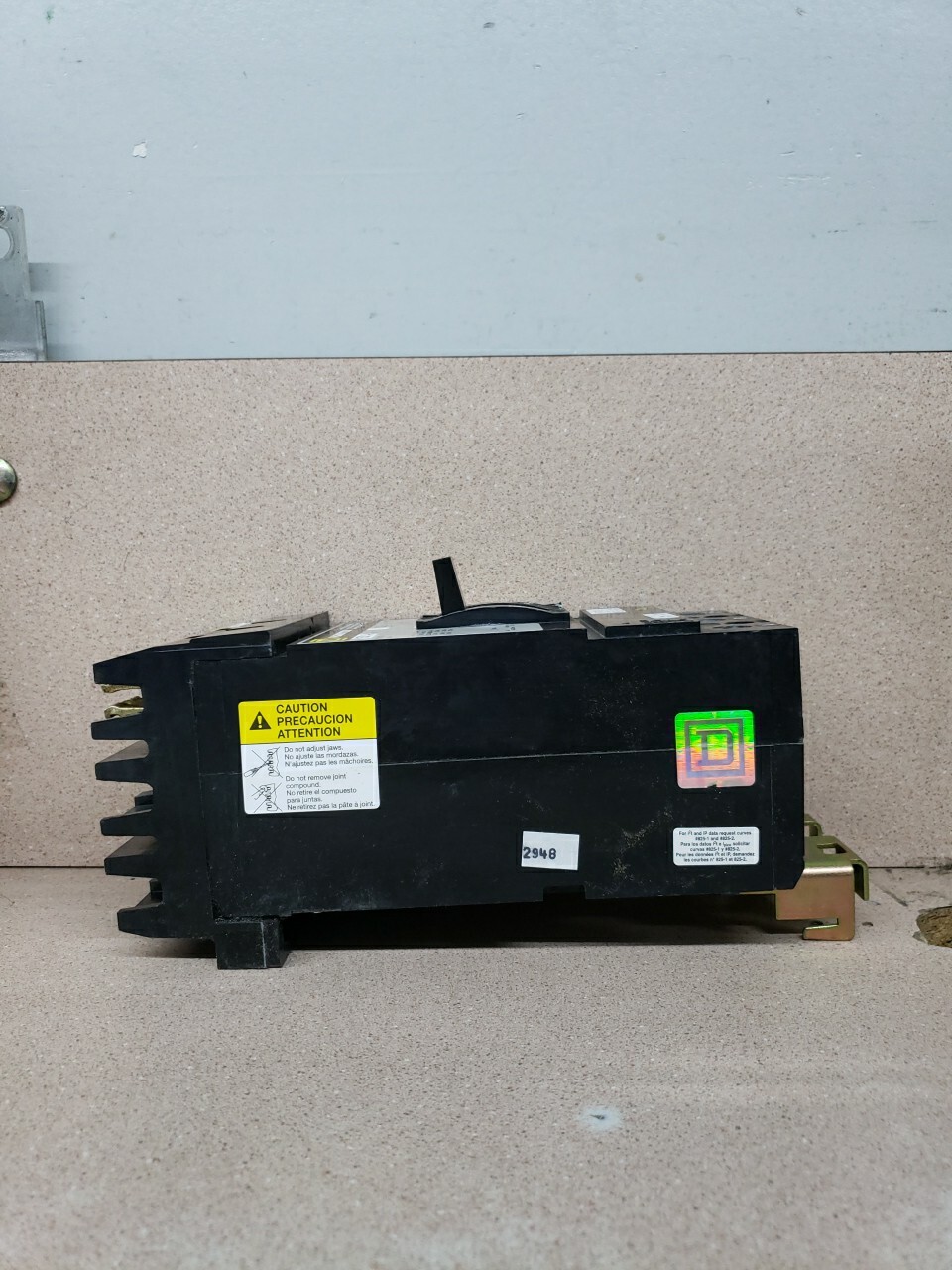 Square D KI36150 150A 600V 3P I-Line Circuit Breaker Damaged label