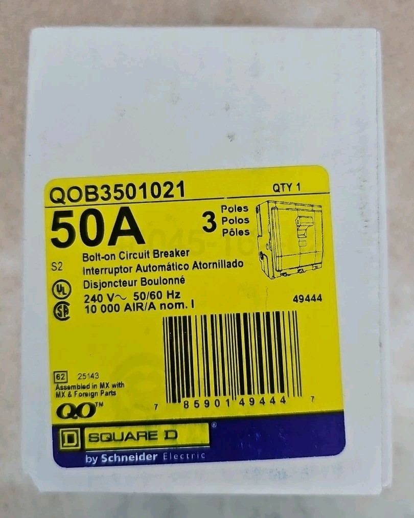 QOB2501021 2Pole 50Amps 120/240Volt 120V w/Shunt