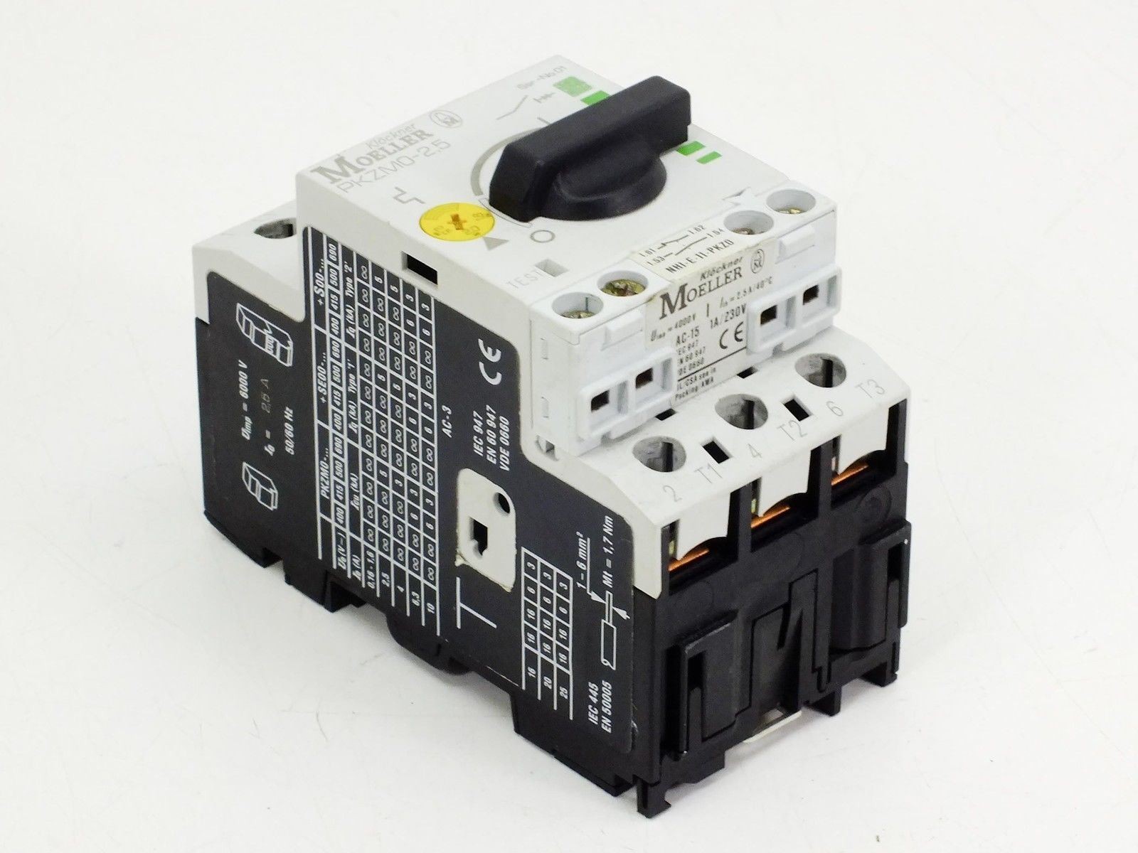 Eaton Moeller Manual Motor Protector Circuit Breaker PKZM0-2.5