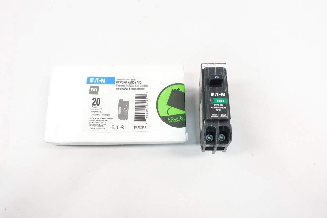20 amps Combination AFCI Single Pole Circuit Breaker, Black