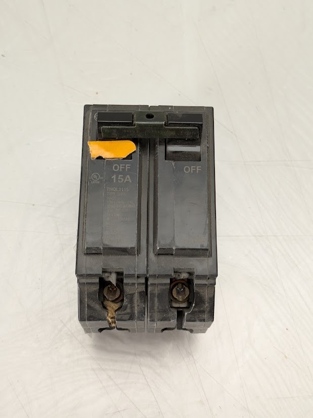 General Electric Q-Line Double-Pole 15 Amp 2 in. Circuit Breaker Black 2-Pole