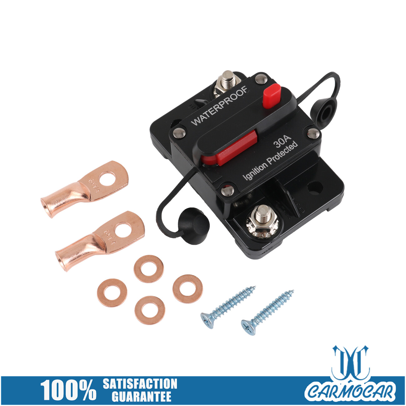 Circuit Breaker Fuse Car Boat Manual Reset Switch 12-48V DC IP67 30A-300A AMP