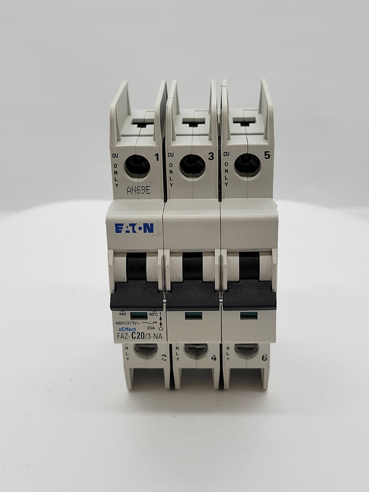Eaton FAZ-C20/3-NA Miniature Circuit Breaker 20A 3P 480Y/277V 14KA Din Rail