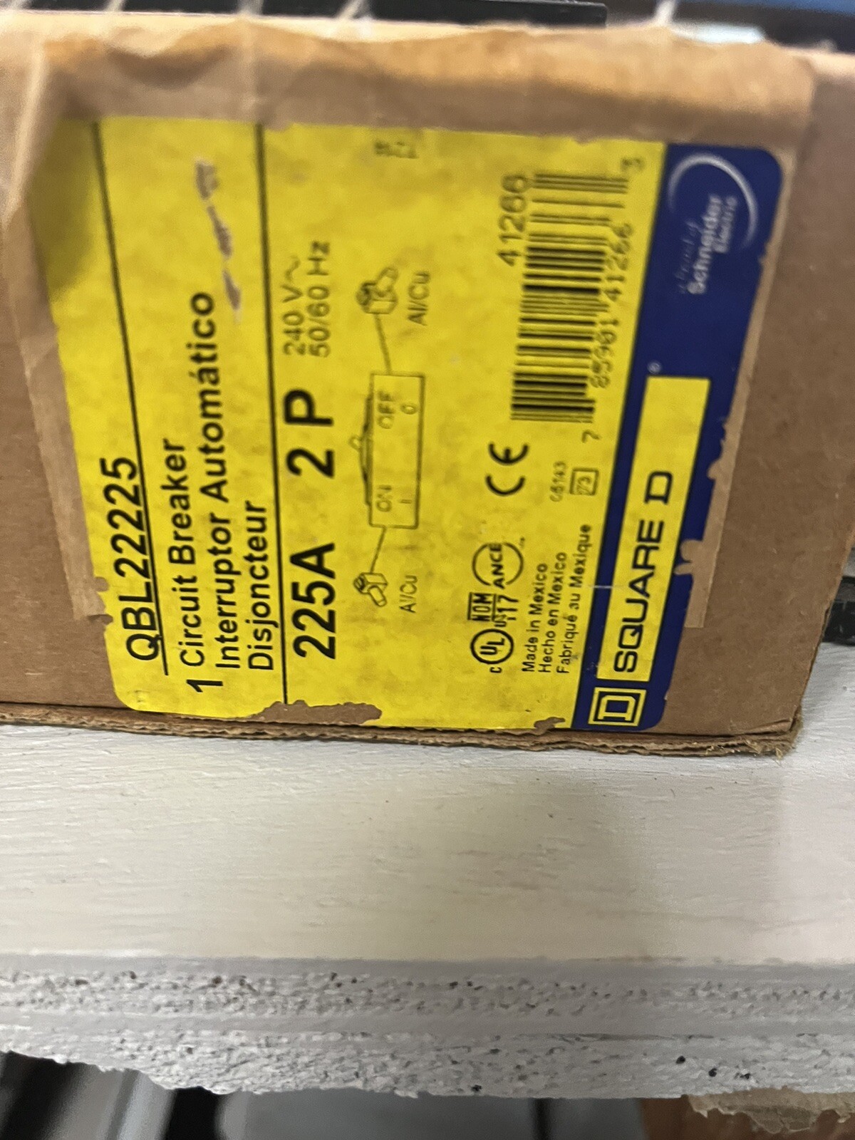NEW QBL22225 SQUARE D 2 POLE 225AMP 240V 10KA POWERPACT CIRCUIT BREAKER