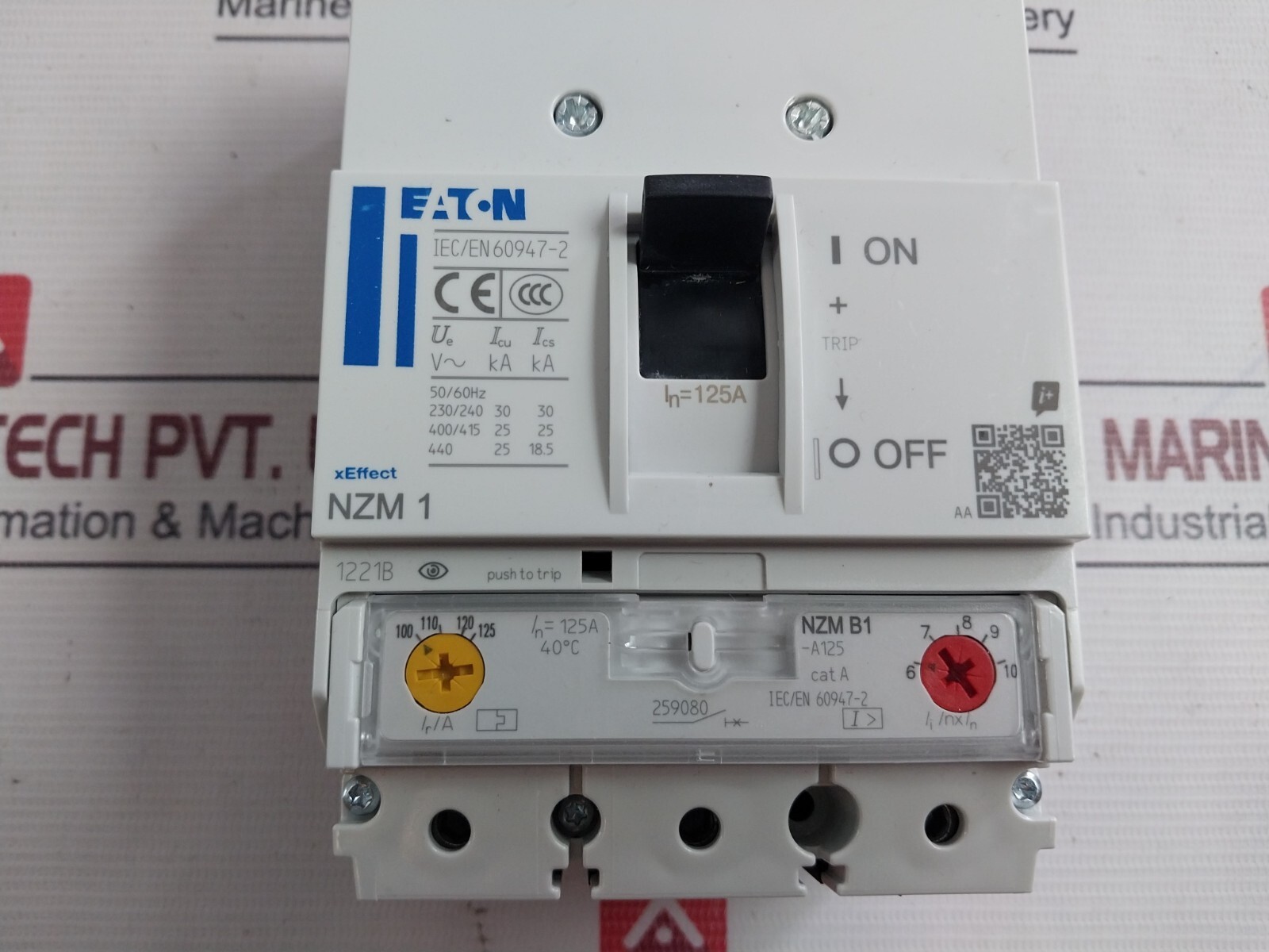 EATON NZMB1-A125 Molded Case Circuit Breaker 100-125 IR/A 125A 40C