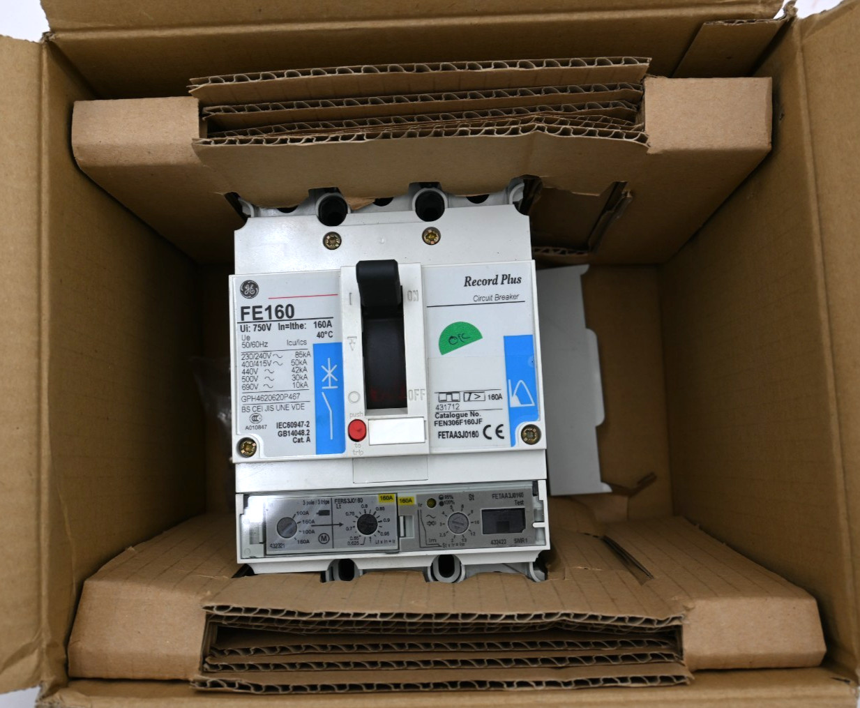 GE RECORD PLUS FE160 CIRCUIT BREAKER FEN306F160JF 160A