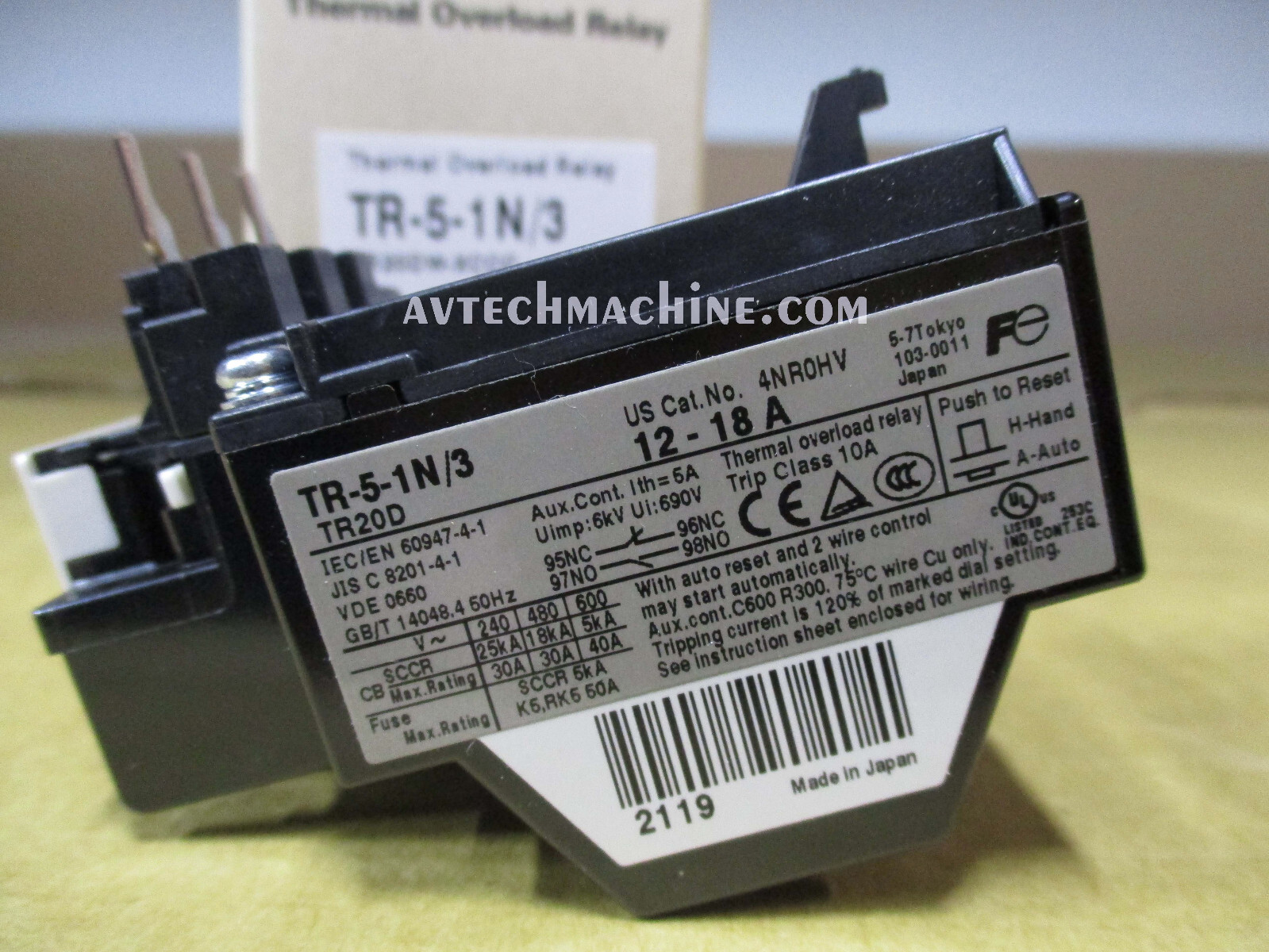 TR-5-1N-3-12-18A Fuji Thermal Overload 12 – 18 Amp