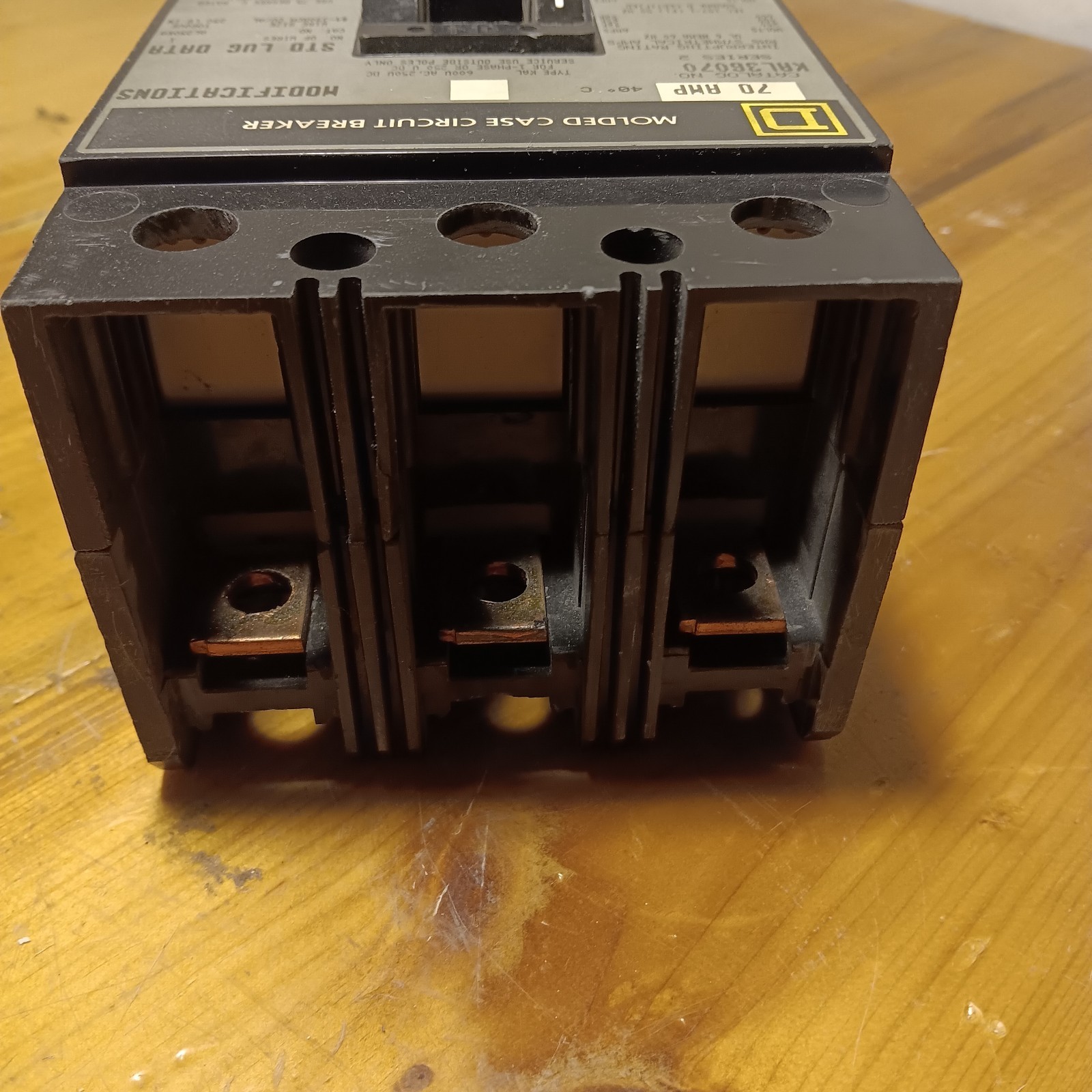 Square D KAL36070 70Amp 3Pole 25kA@480VAC I-Line Breaker Nice!