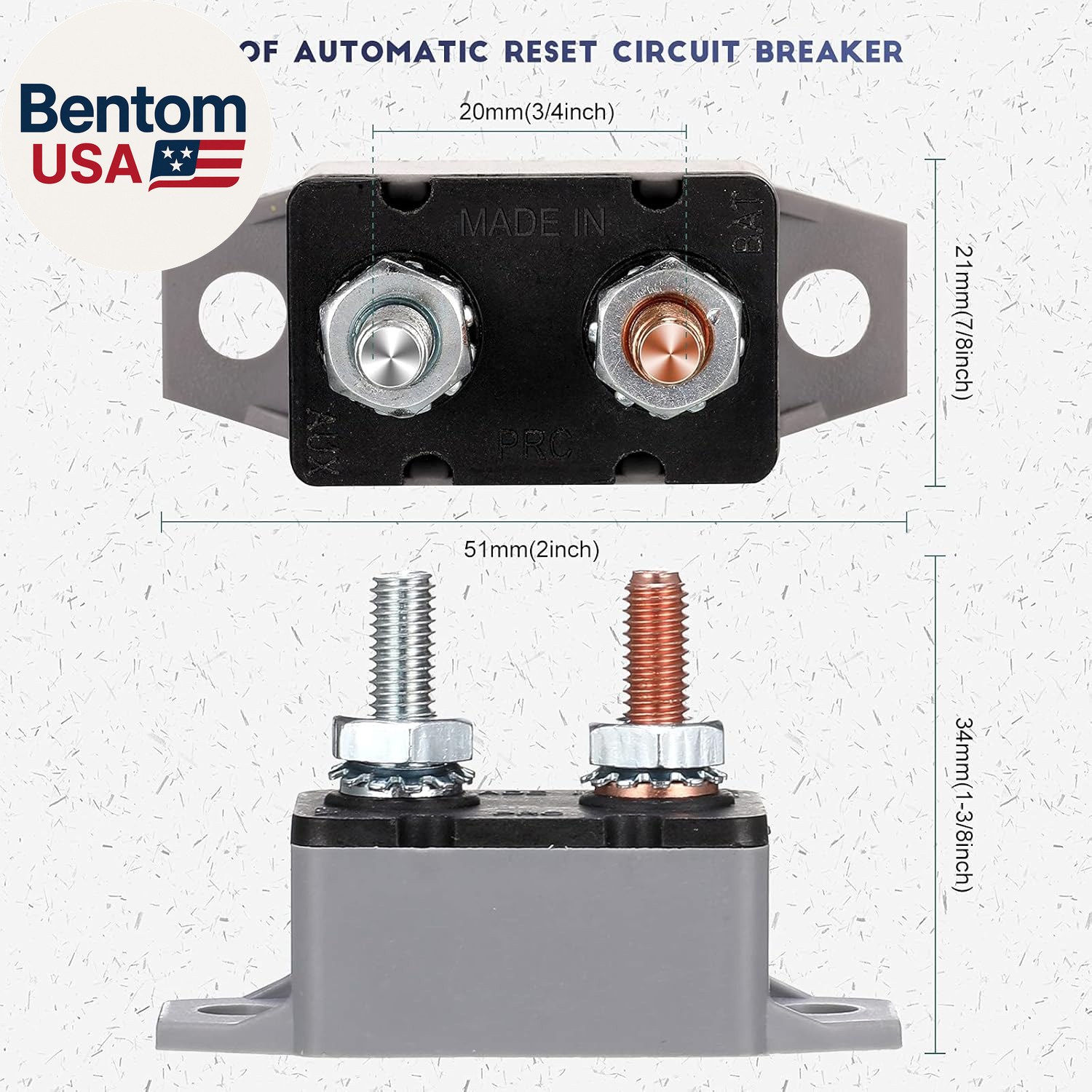 4 Pieces DC 12V – 24V Automatic Reset Circuit Breaker Circuit Breaker with Cover