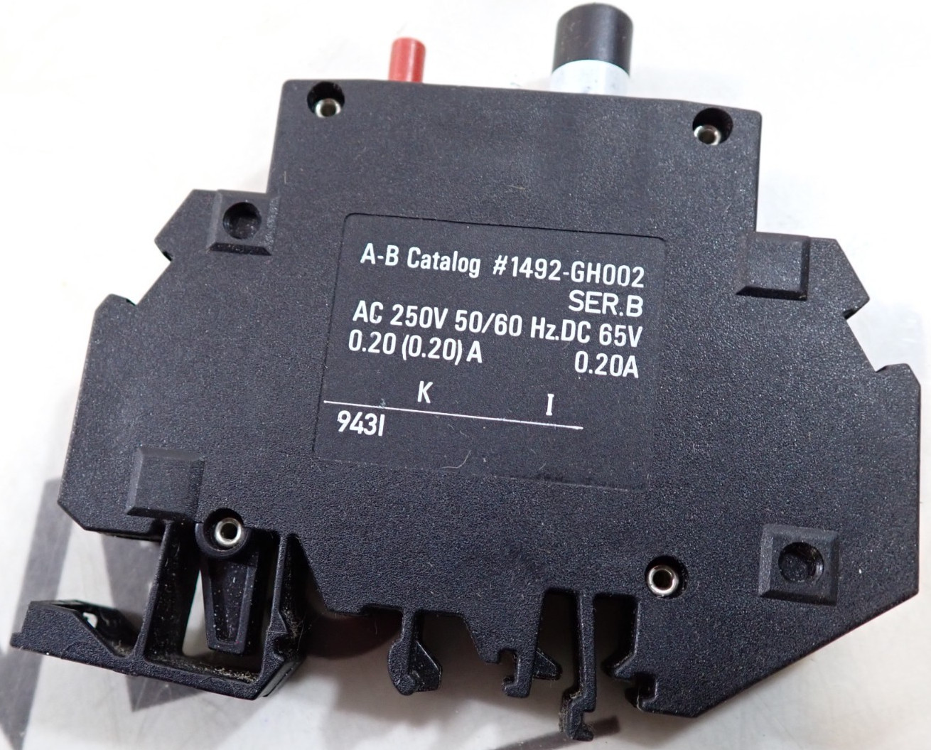 New Allen Bradley 1492-GH002 0.2 Amp 250 VAC 1 Pole Series B Miniature Breaker
