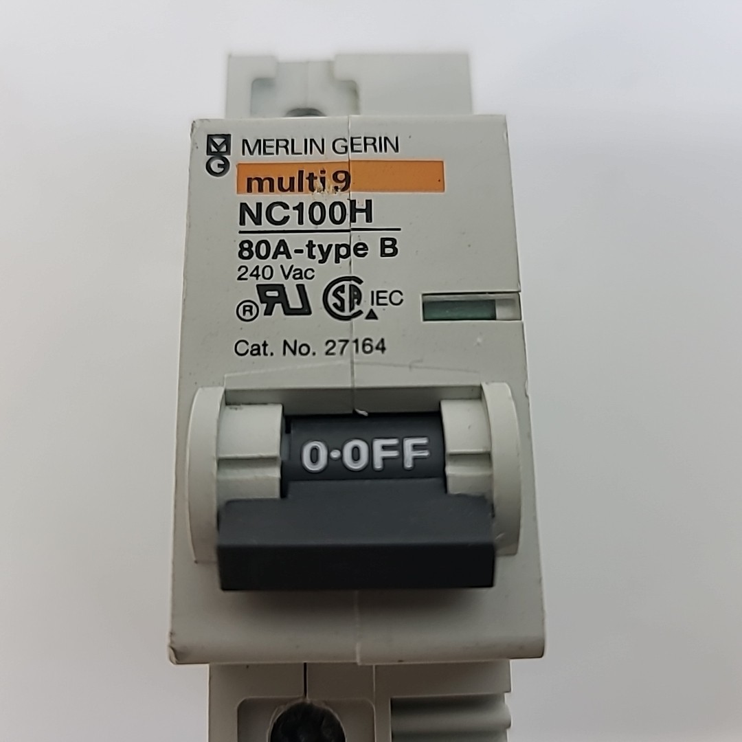 Merlin Gerin multi9 NC100H Circuit Breaker 80amp Type B 27164 240VAC PACK OF 2