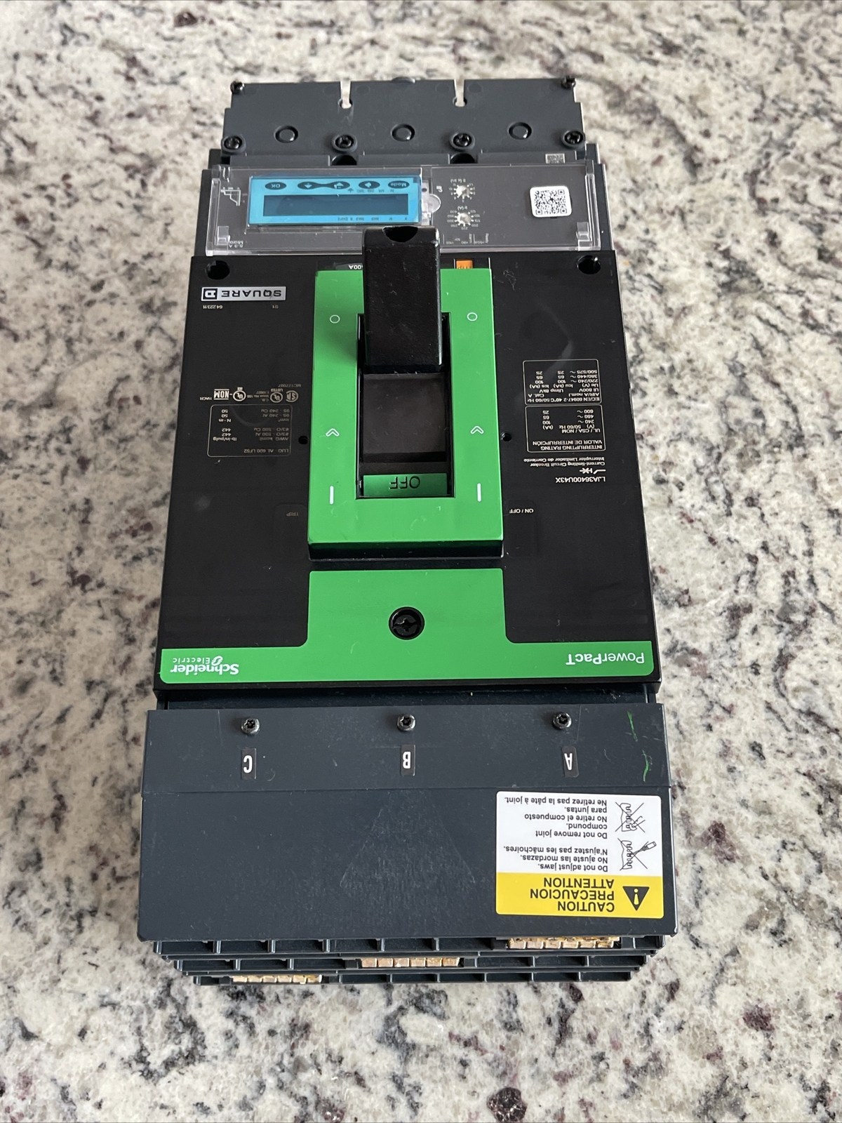Square D PowerPact Circuit Breaker LJA36400U43X 400Amp 3P 600V 25kA LJA36400
