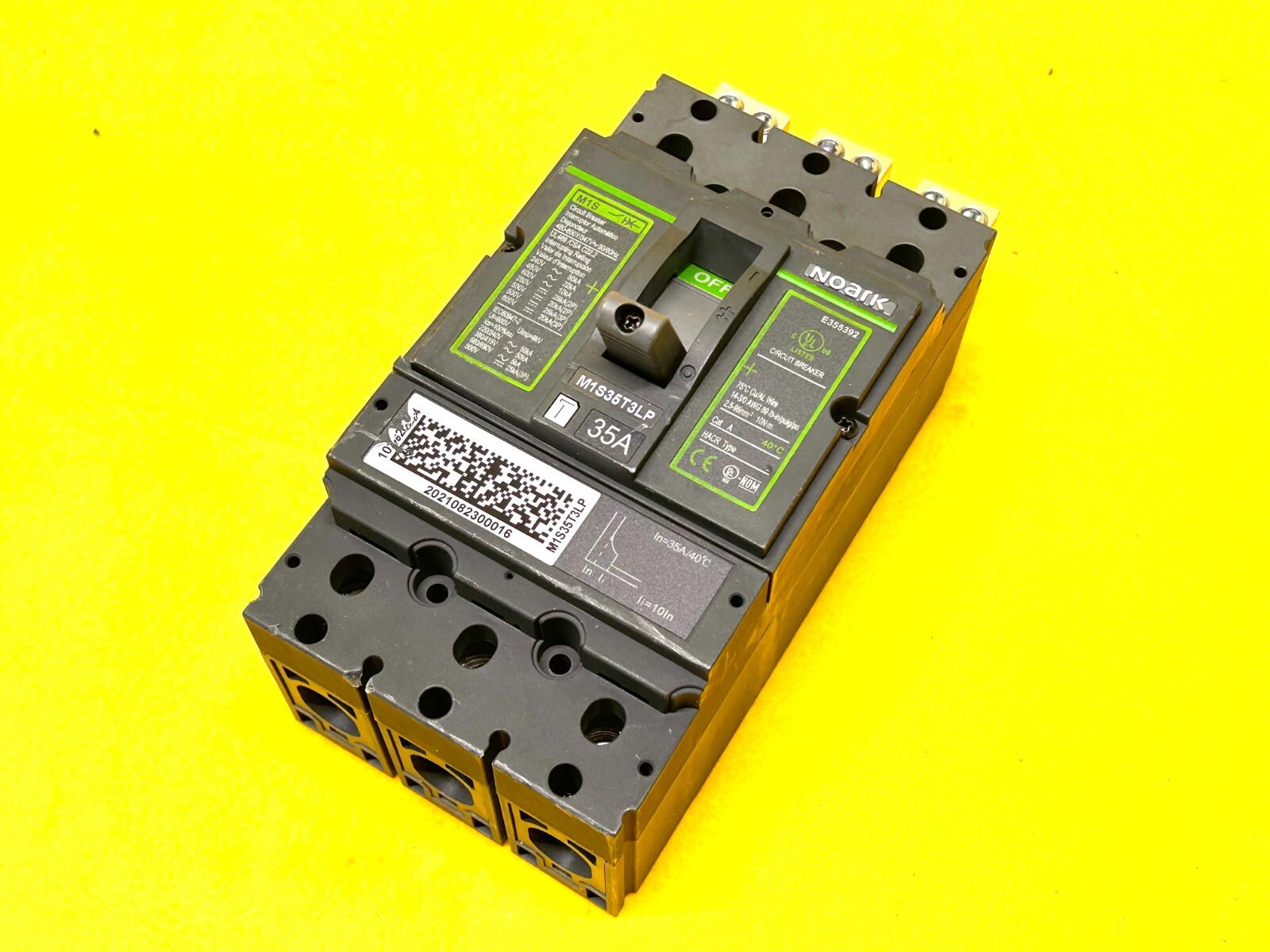 Noark M1S35T3LP 35 Amp (M1S) Circuit Breaker 3 Pole 240/600VAC / 250/600VDC NEW