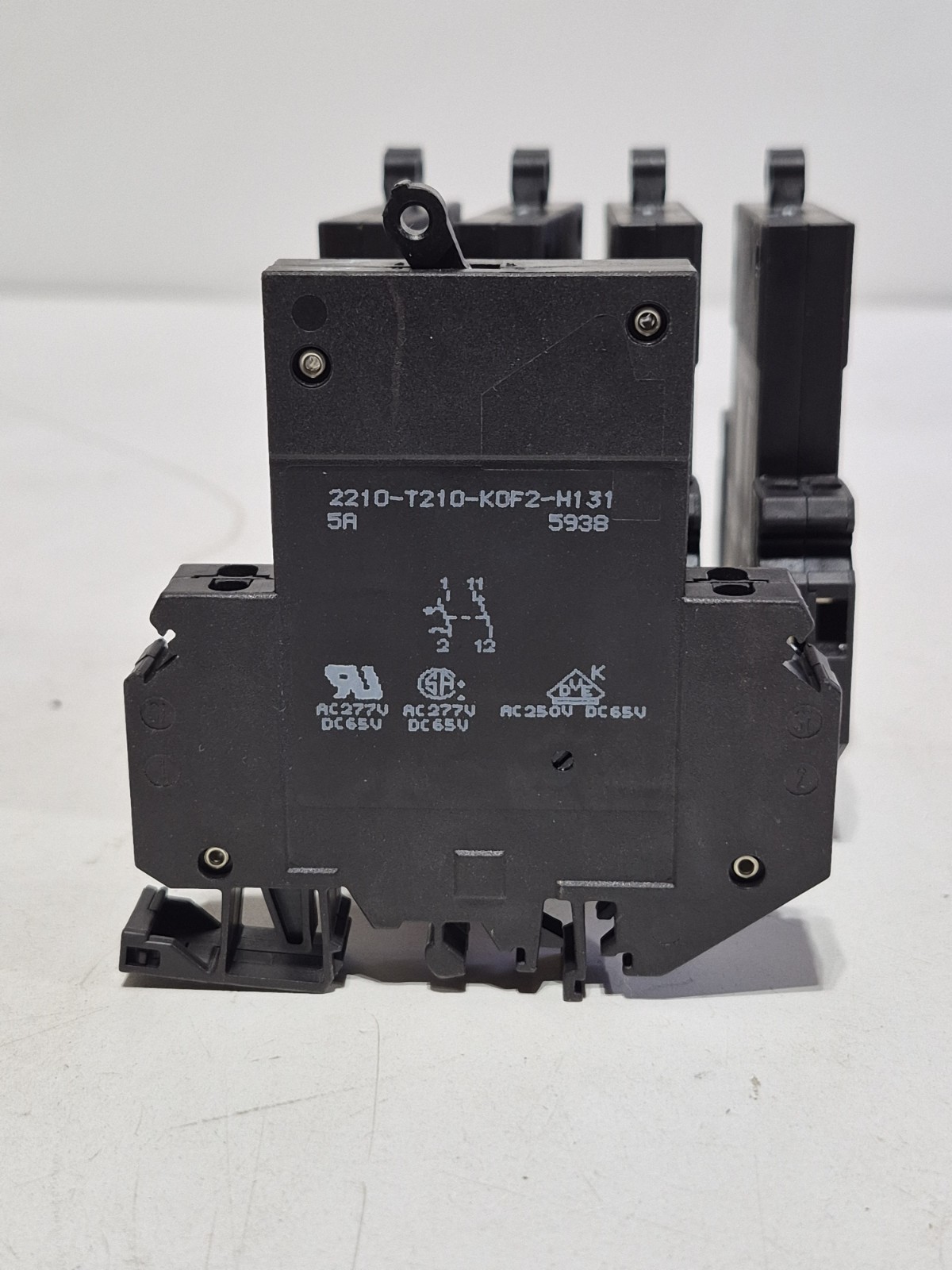 Lot Of 5 ETA Thermal-Magnetic Circuit Breaker 2210-T210-K0F2-H131-5A 277AC 65DC