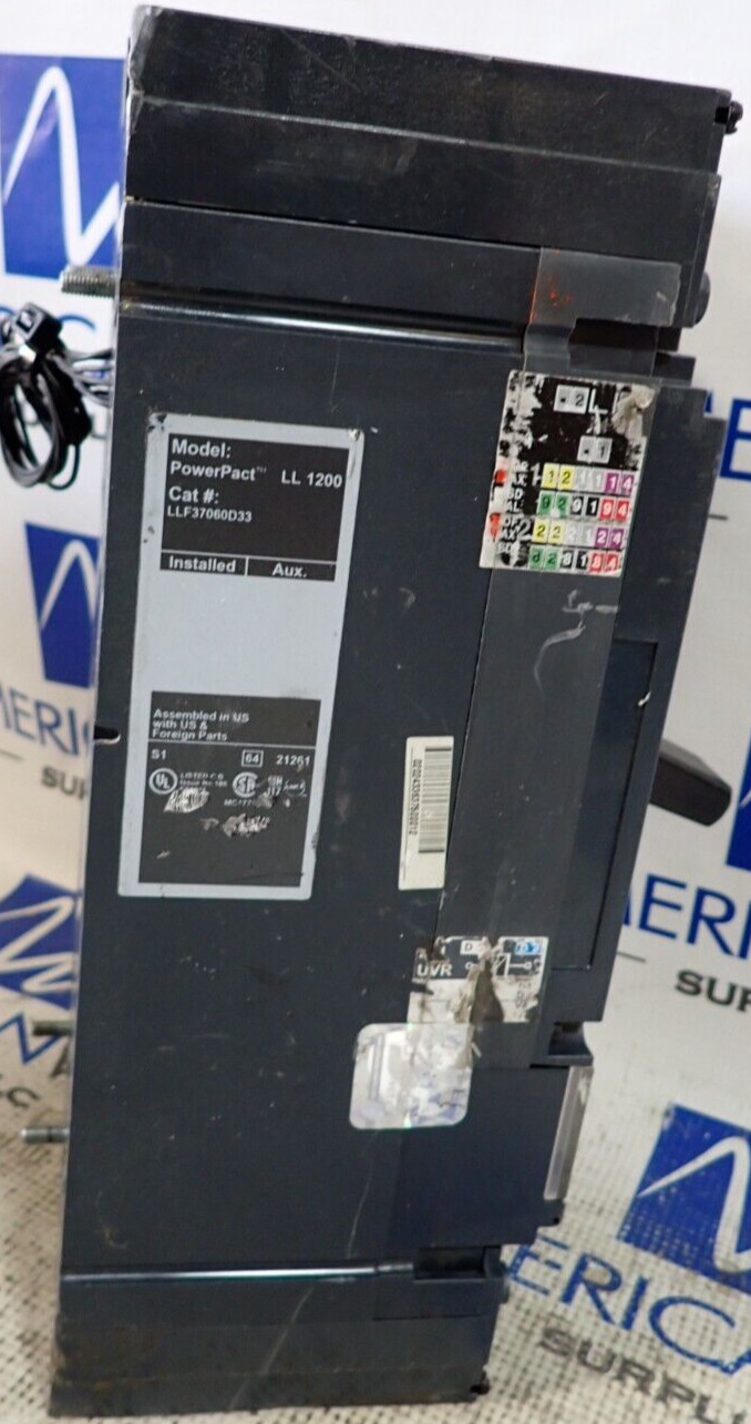 Square D Circuit Breaker LLF37060D33 500V 50kA LL1200 PowerPact TESTED