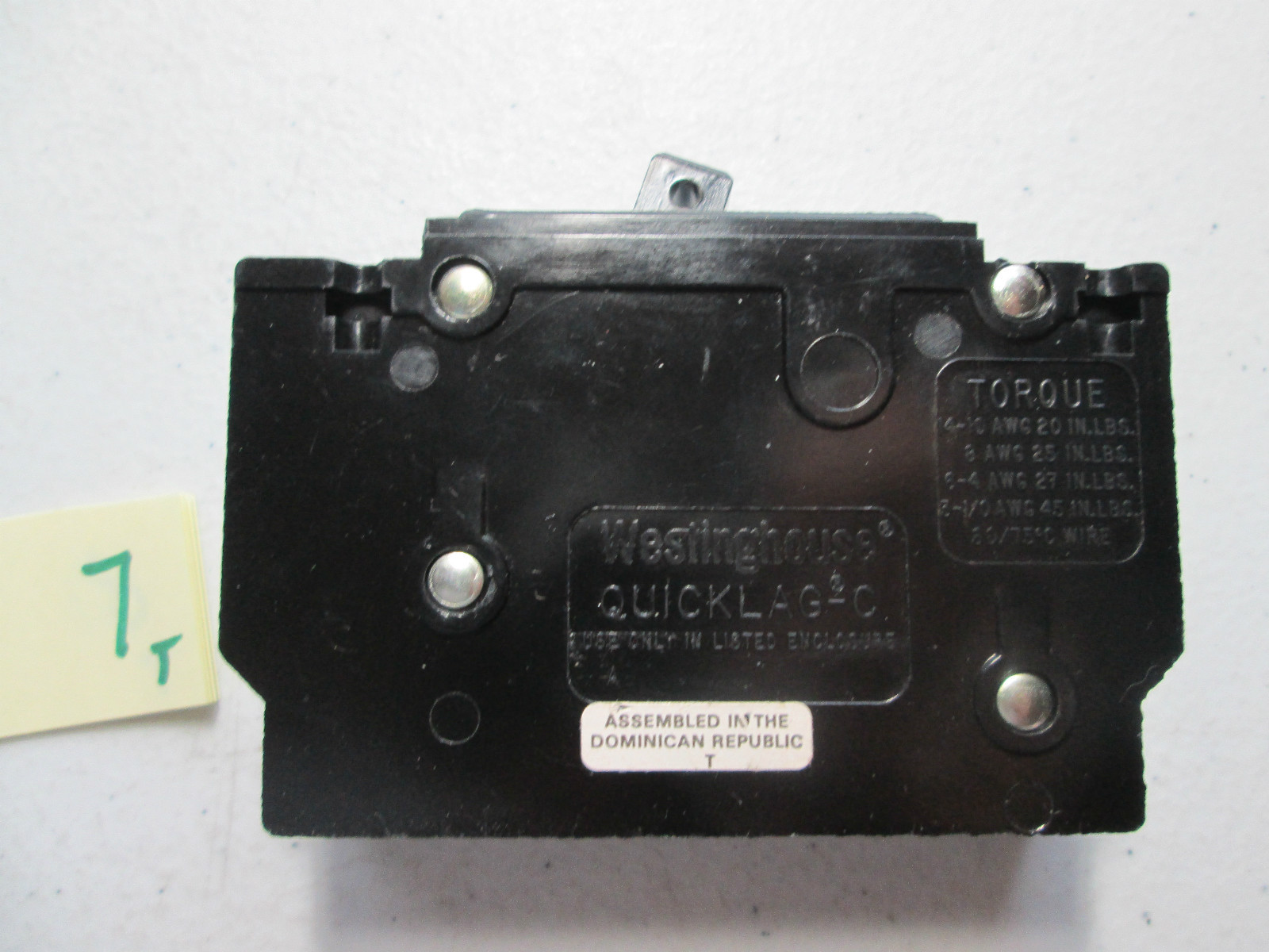 LOT OF 6 WESTINGHOUSE 10 AMP CIRCUIT BREAKER QUICKLAG-C 1 POLE RS-9883 (267-3)