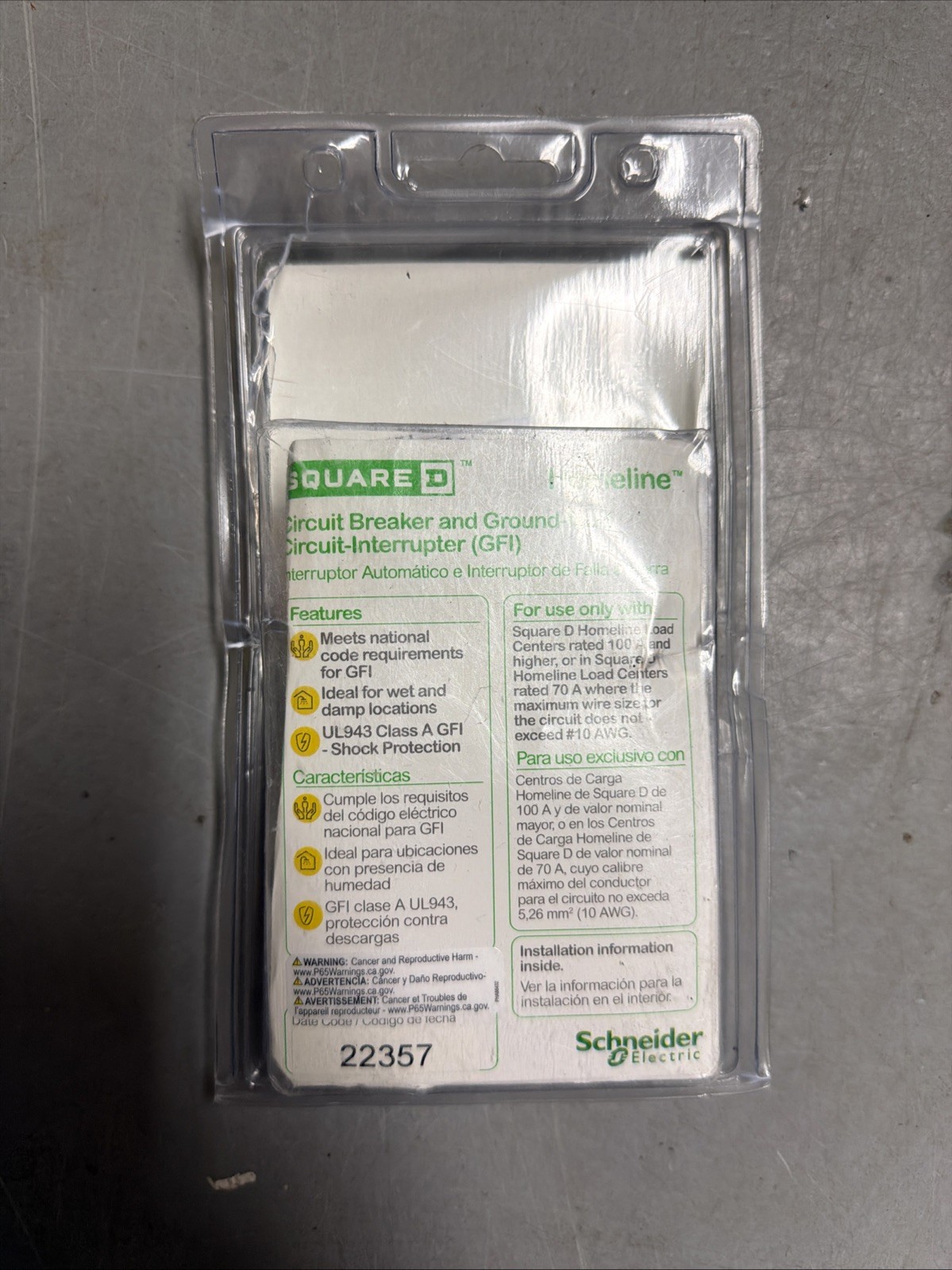 Square D HOM120GFICP 20 A Miniature Circuit Breaker #1102