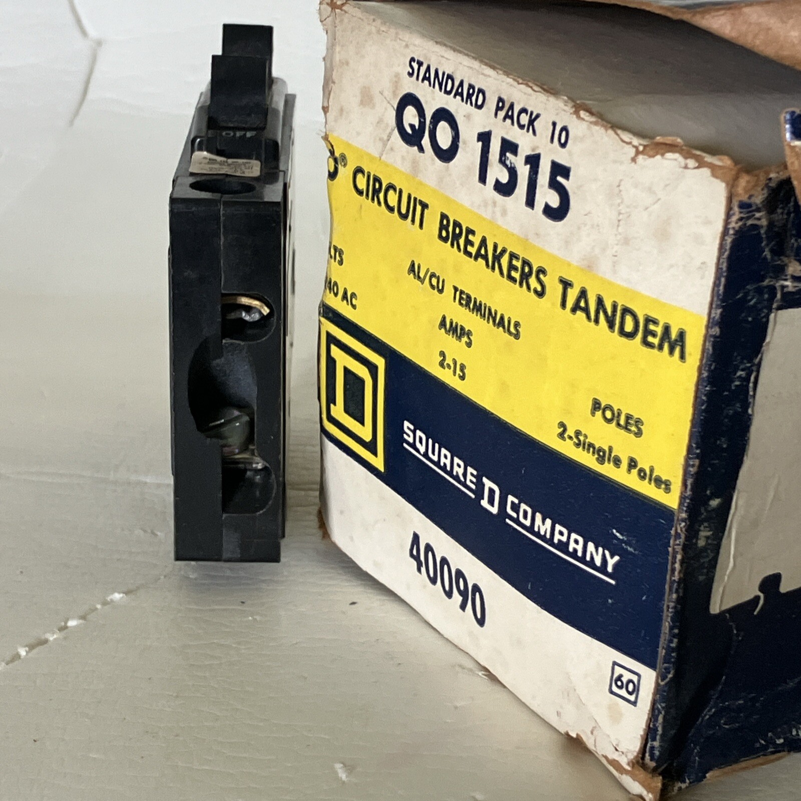 Square D QO1515 15 Amp 1 Pole Piggyback Metal Clip QOT1515 Clamp connect NEW!