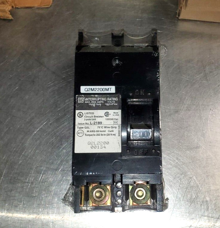PERFECT SQUARE D Q2M2200-MT (MODIFIED FROM Q2L2200) W/ LOAD SIDE STUDS.