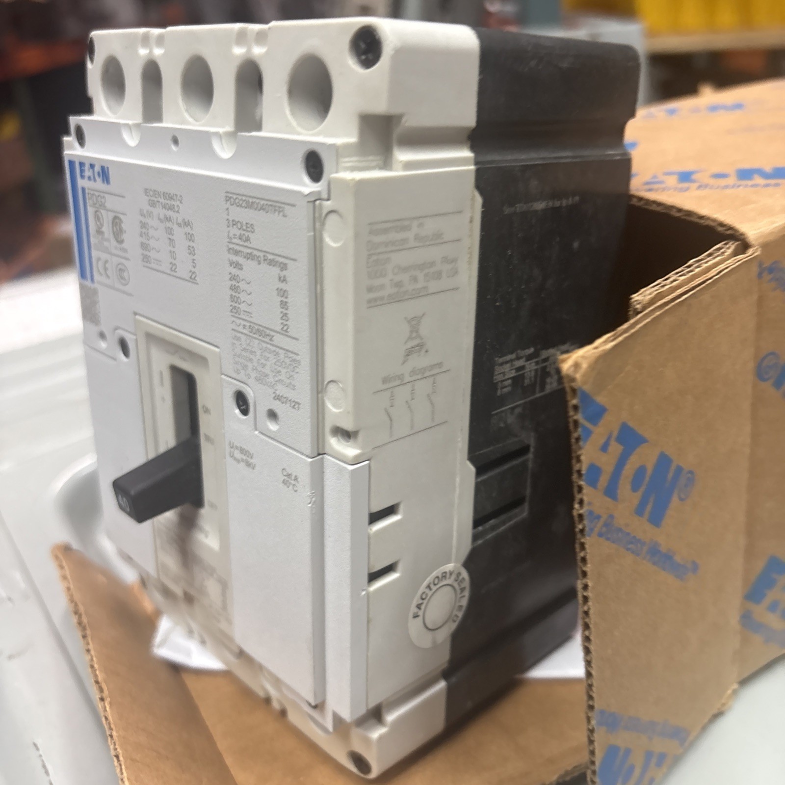 EATON PDG23M0040TFFL NOT IN ORIGINAL BOX
