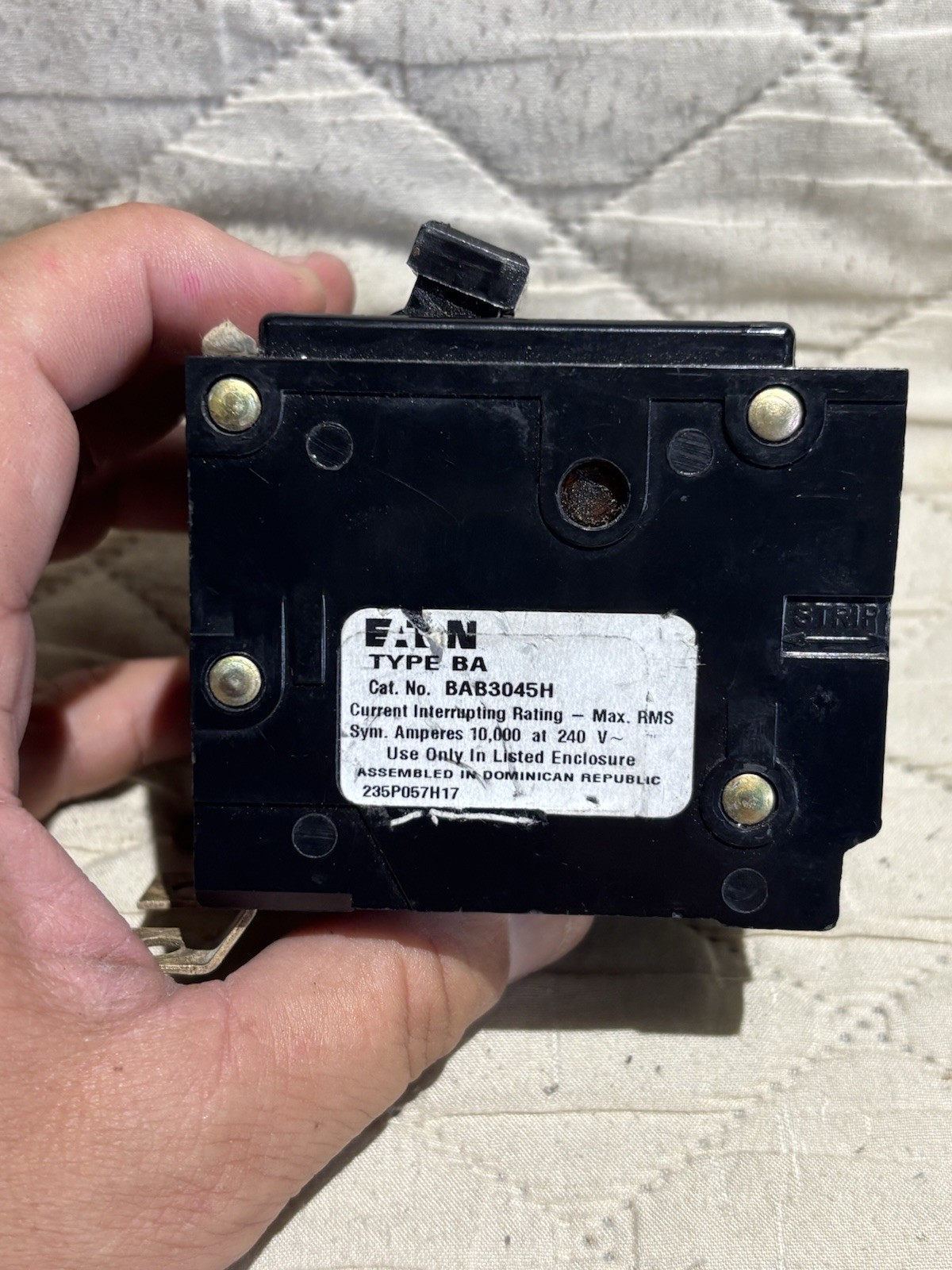 Eaton Cutler Hammer BAB3045H Amp 3 Pole Type BA Bolt-On Circuit Breaker FREESHIP