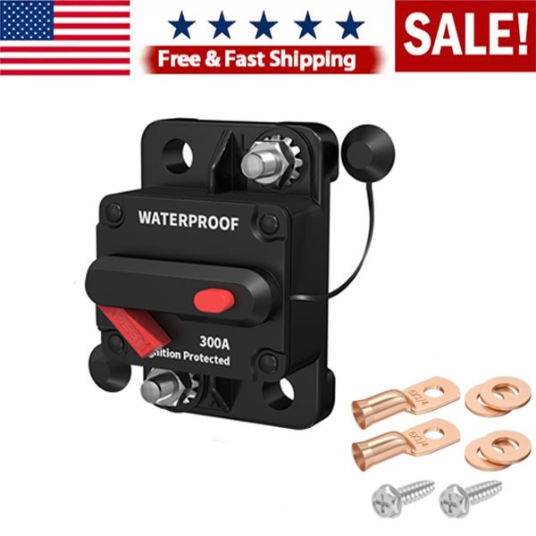 300A AMP Circuit Breaker Fuse Reset 12V-48V DC Car Boat Auto Waterproof USA
