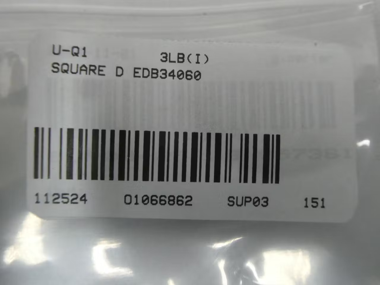 Square D EDB34060 Molded Case Circuit Breaker 3p 60a Amp 240/480v-ac