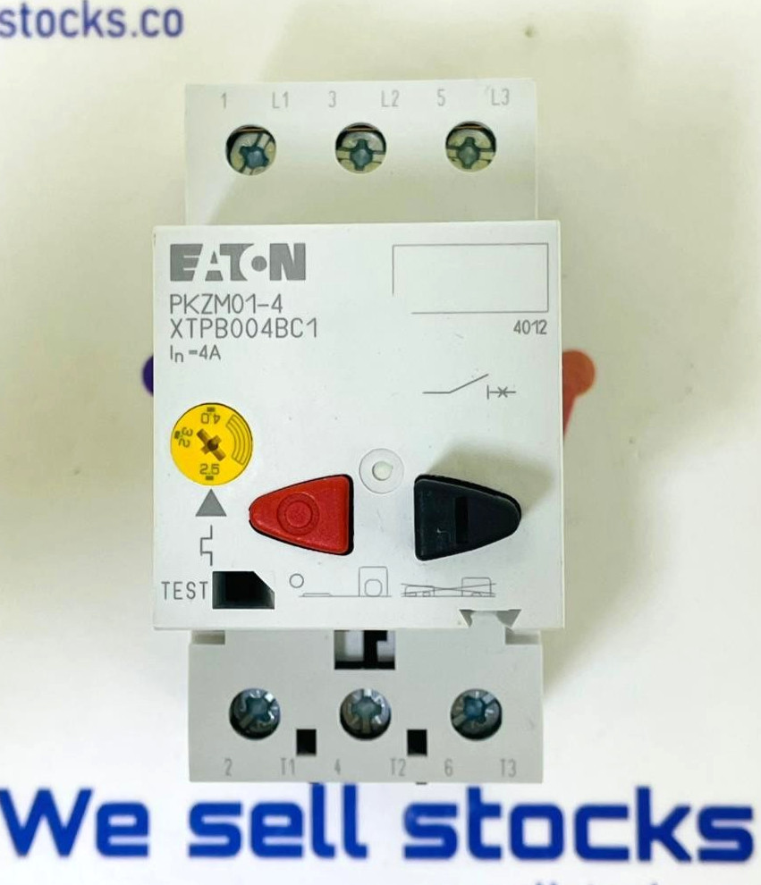 Eaton PKZM01-4 Motor Protection Circuit Breaker XTPB004BC1 2.5-4A 3-Pole