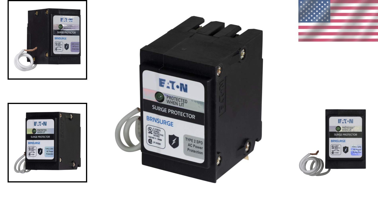 240V Type BR Circuit Breaker Surge Protector – 18kA, Compact Panel Mount Device