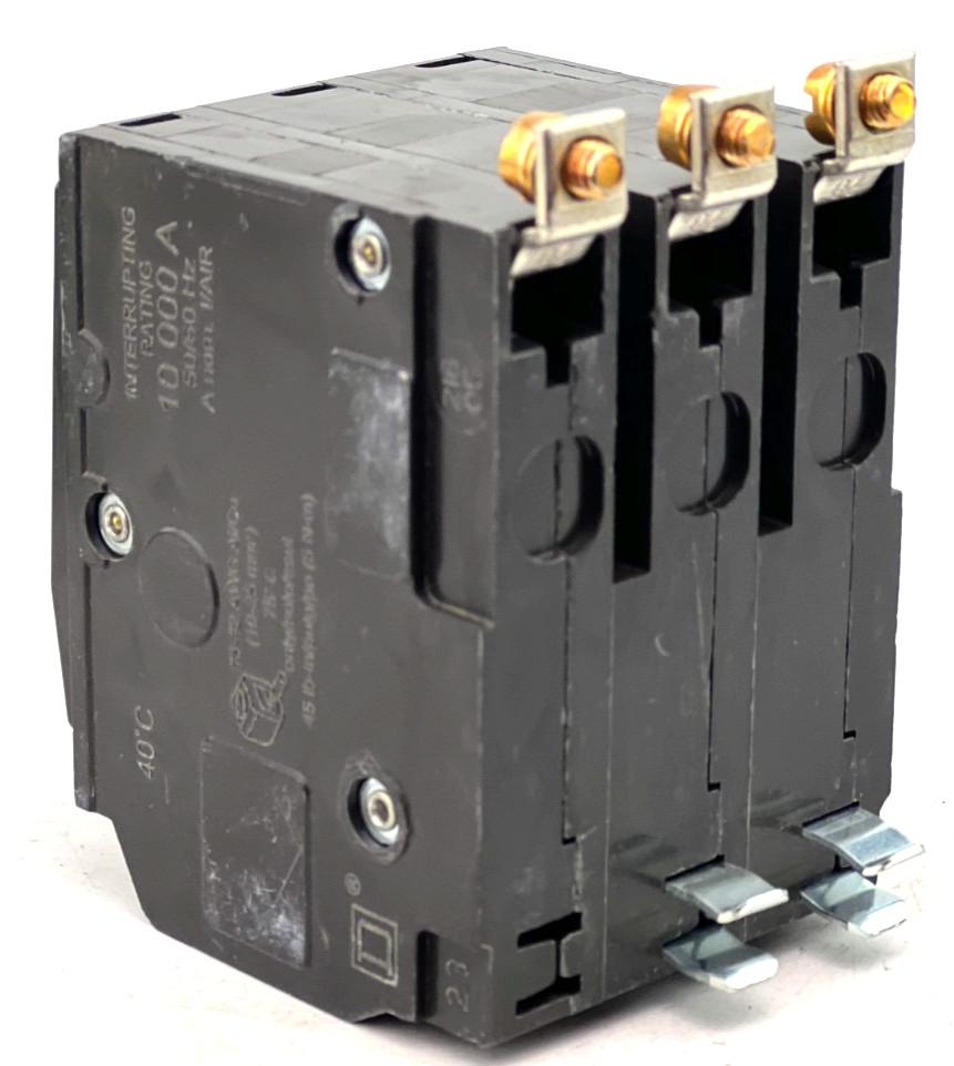 Square D QOB360 3 Pole 60 Amp Circuit Breaker Type QOB 240VAC Bolt On (QTY 1)