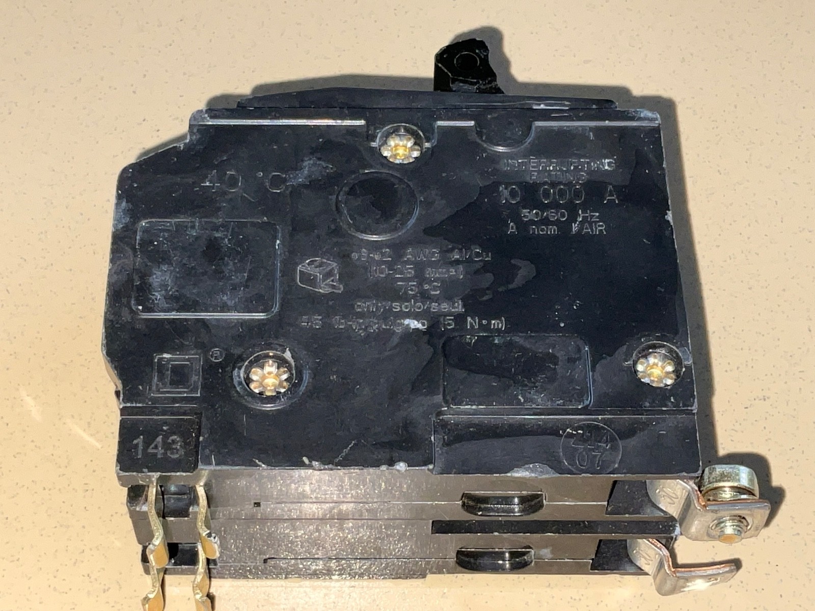 Square D QO240 40 Amp 2 Poles QO Plug-in Circuit Breaker 120/240 USED