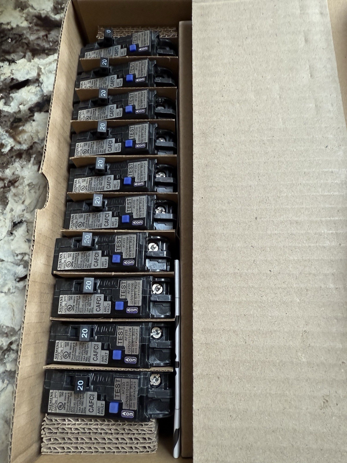 Siemens QA120AFCN 20A 120/240V Combination Arc Fault Circuit Interrupter