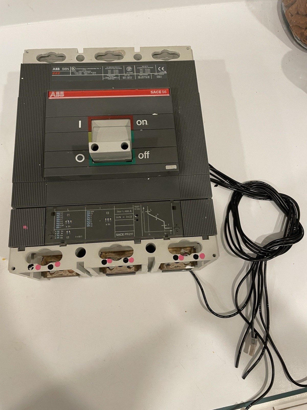 ABB S6N 3 pole Breaker 400 amp 600 volt