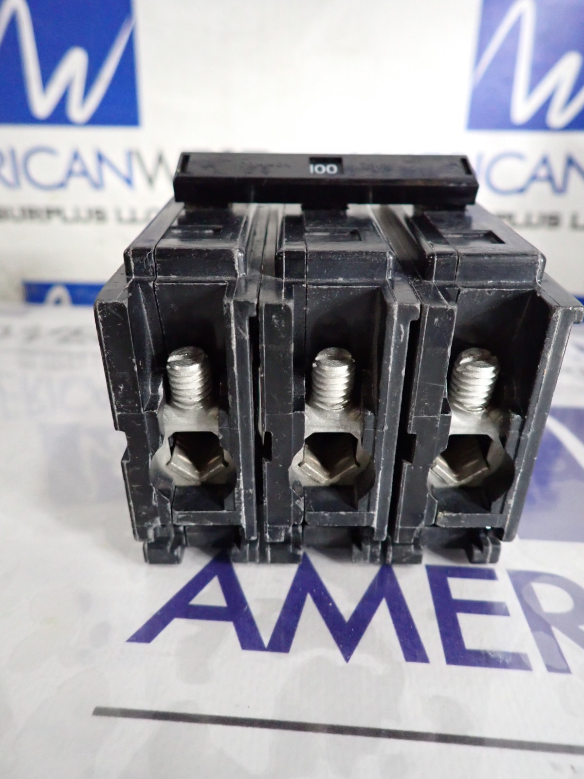 Eaton BAB3100H 100 Amp 10kA 240 VAC 3 Pole Type BA Bolt-On Circuit Breaker