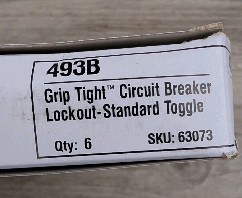 Master Lock 493B Grip Tight Circuit Breaker Lockout Standard Toggle Pack of 6