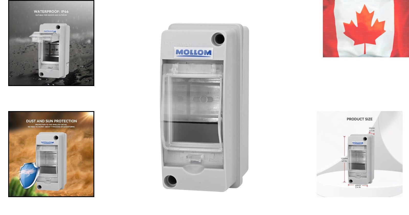 Waterproof 2 Way Circuit Breaker Box: Easy Install for Indoor/Outdoor Use