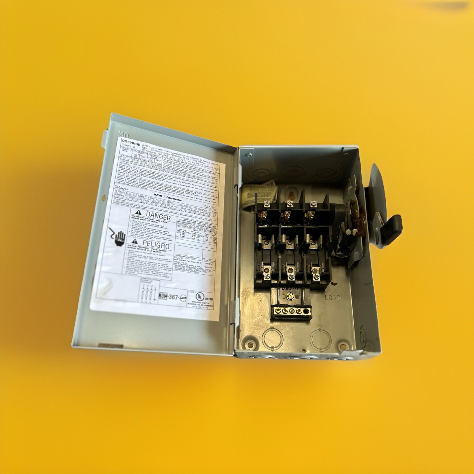 🔥Eaton / Cutler-Hammer DG321NGB 30A General Duty Fusible Safety #1🔥