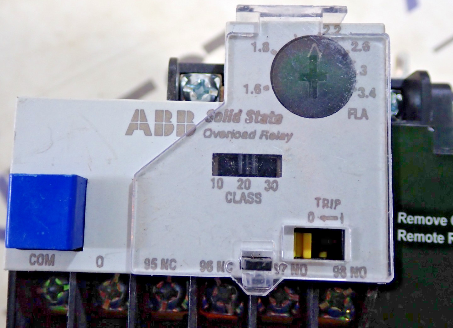 ABB CR324CXES 1.6-3.4 Amp 600 VAC 3 Pole Solid State Overload Relay -TESTED