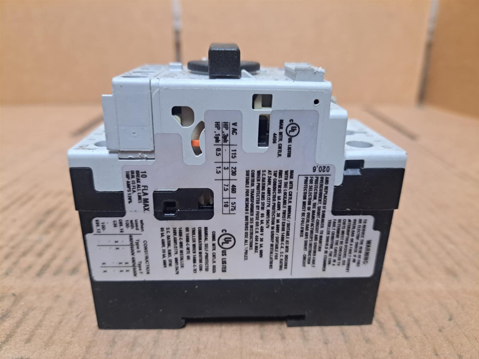 Allen Bradley Circuit Breaker Cat. No. 140M-D8E-C10