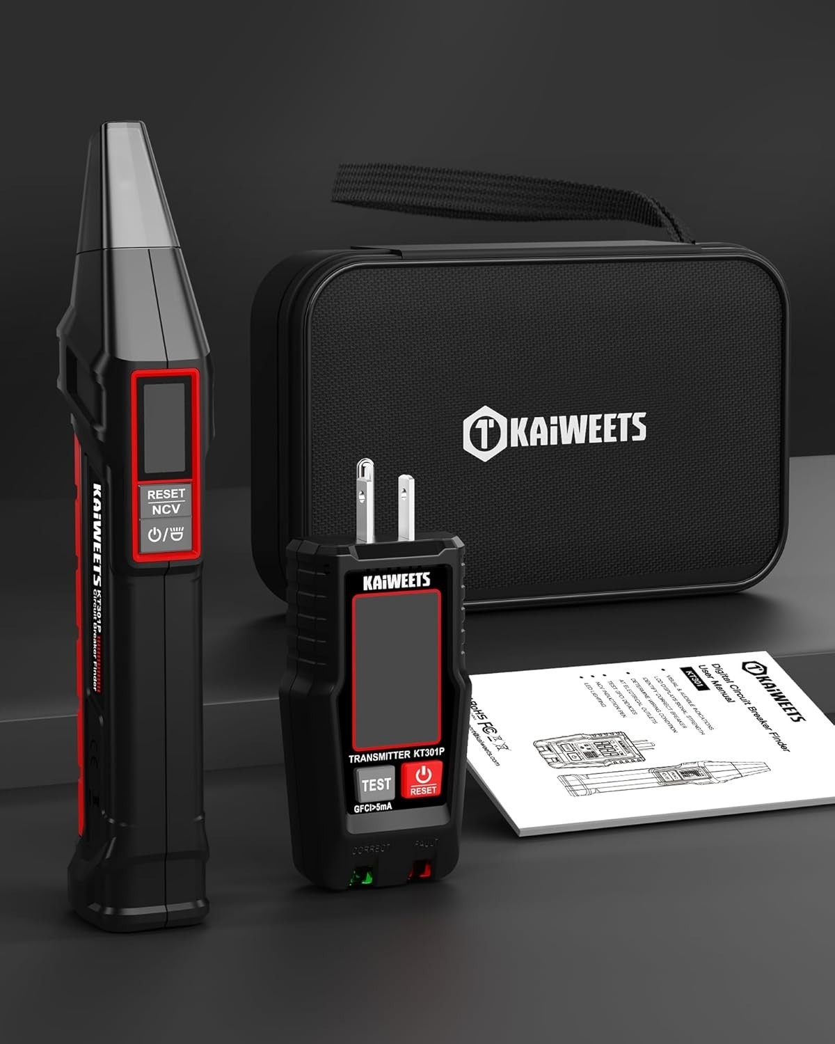 All-in-One Circuit Tracer Tool with LCD and Non-Contact Voltage Function – KT301