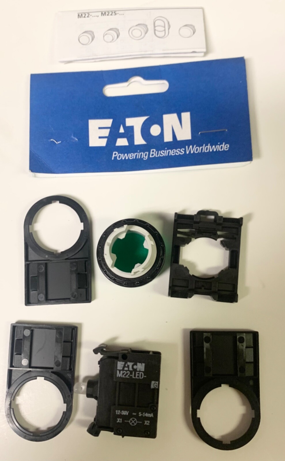 EATON MOELLER M22 L G G P Green Indicating Pilot Light 12-30 VAC VDC LED ON Run