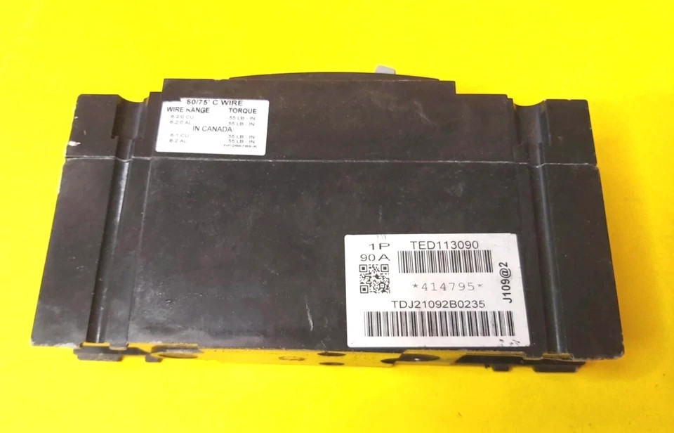 ⚡ GENERAL ELECTRIC GE TED113090 90A 1P 277 VAC 125 VDC E11592-J CIRCUIT BREAKER⚡