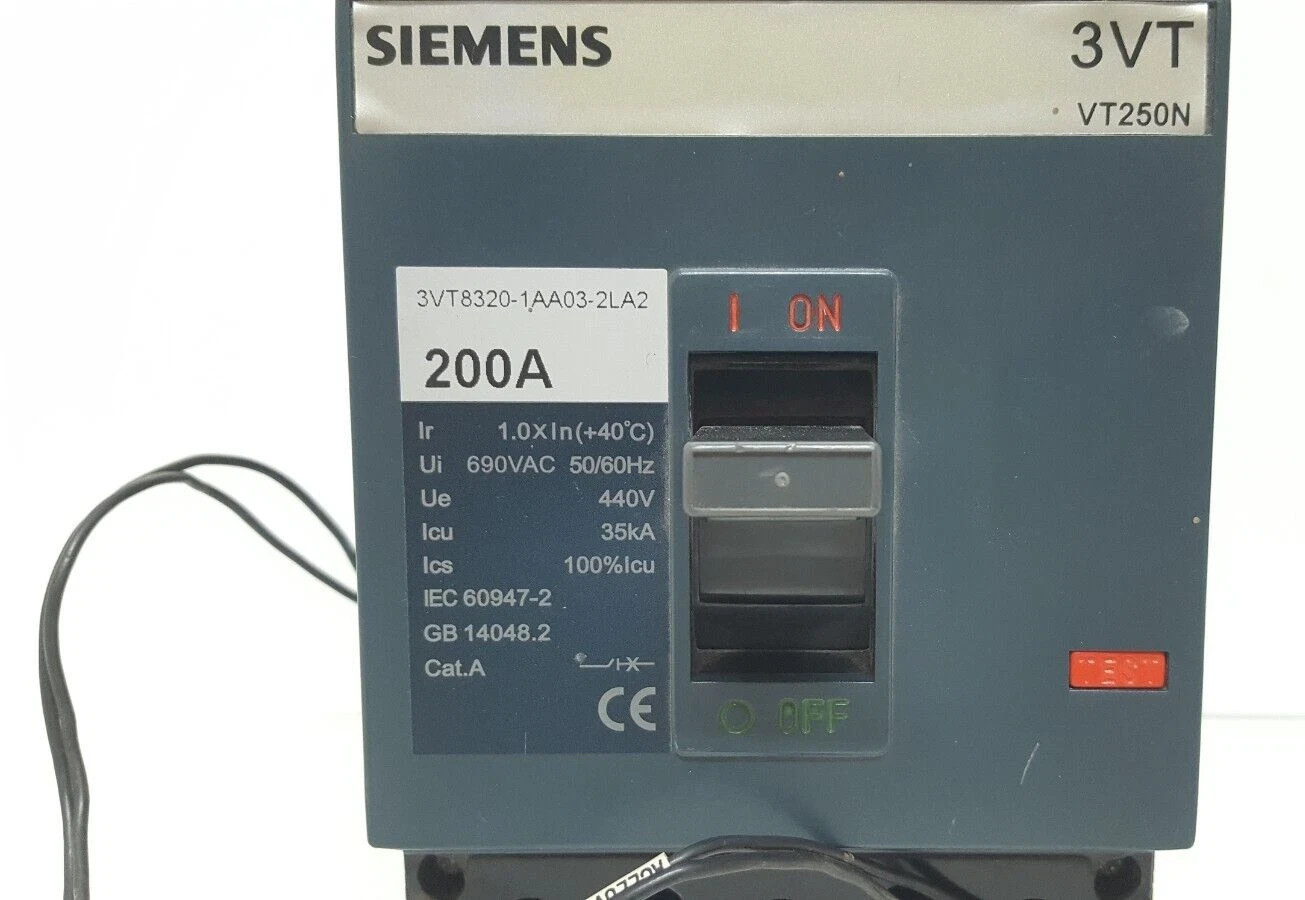 SIEMENS 3VT VT250N 3 POLE 200 AMPS CIRCUIT BREAKER SIEMENS