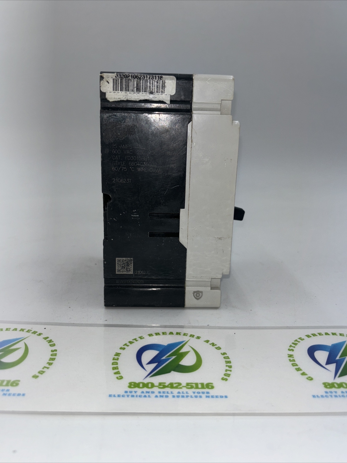 EATON FD3015 15 Amp 600 Vac 3 Pole FD 35k Circuit Breaker- FD3015BP10