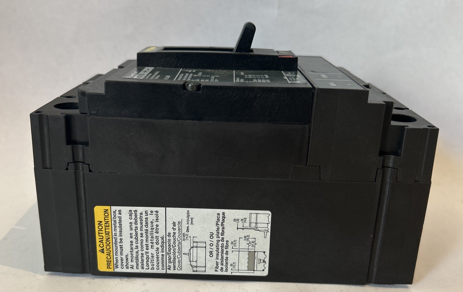 Square D PowerPact HGL36080 80 Amp 3 Pole 600V Max 65kA 50/60Hz Circuit Breaker