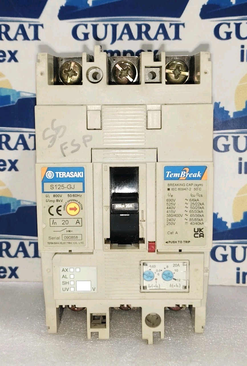TERASAKI S125-GJ 20A 3POLE 65KA CIRCUIT BREAKER FREE FAST SHIPPING MADE IN JAPAN