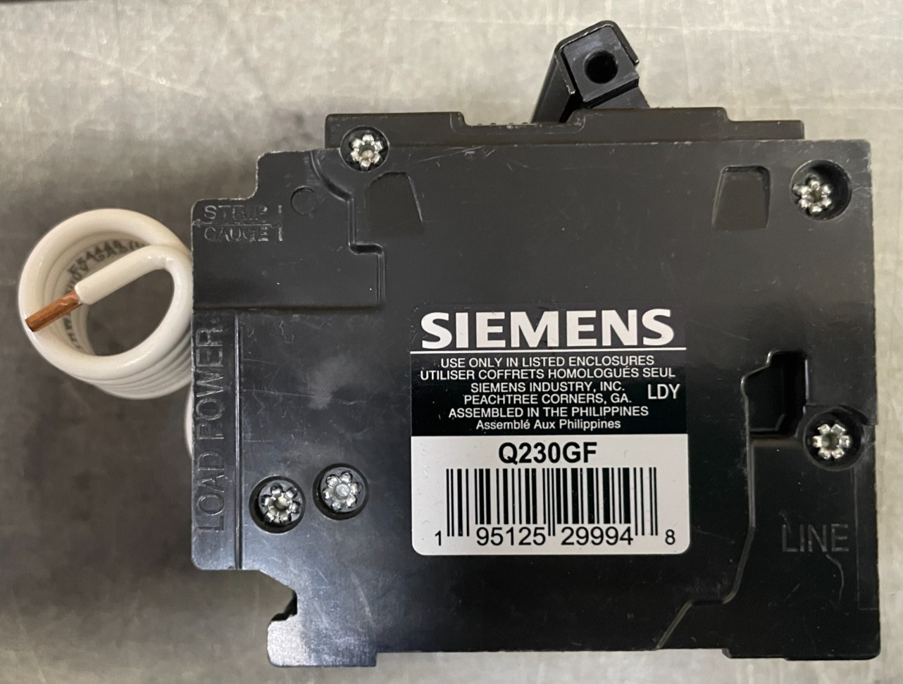 SIEMENS Q230GF 30 Amp 2-Pole Ground Fault Circuit Breaker (GFCI) Circuit Breaker