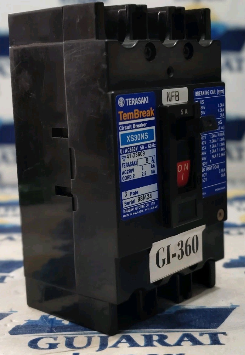 TERASAKI XS30NS CIRCUIT BREAKER 5AMP FREE 3POLE FAST SHIPPING BEST CONDITION