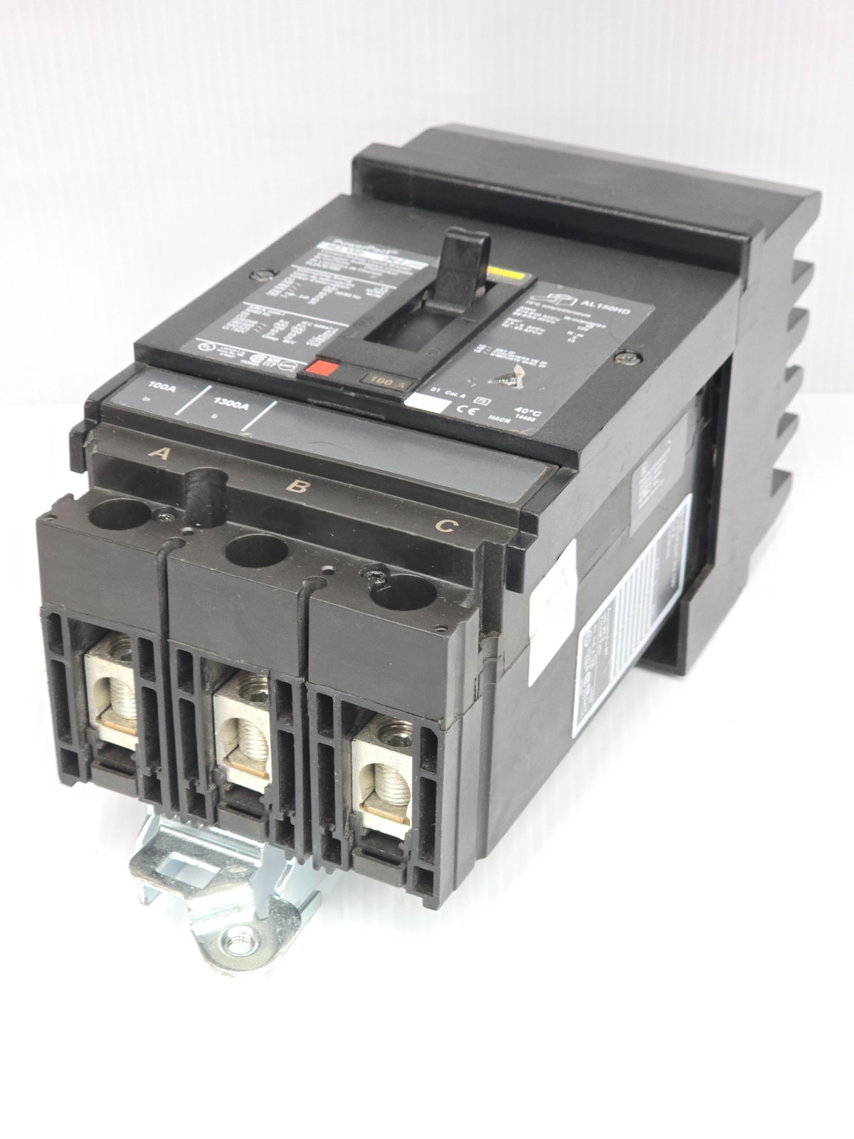 Square D PowerPact 100 Amp I-Line Circuit Breaker 600 VAC 3 Pole 100 kA HJA36100