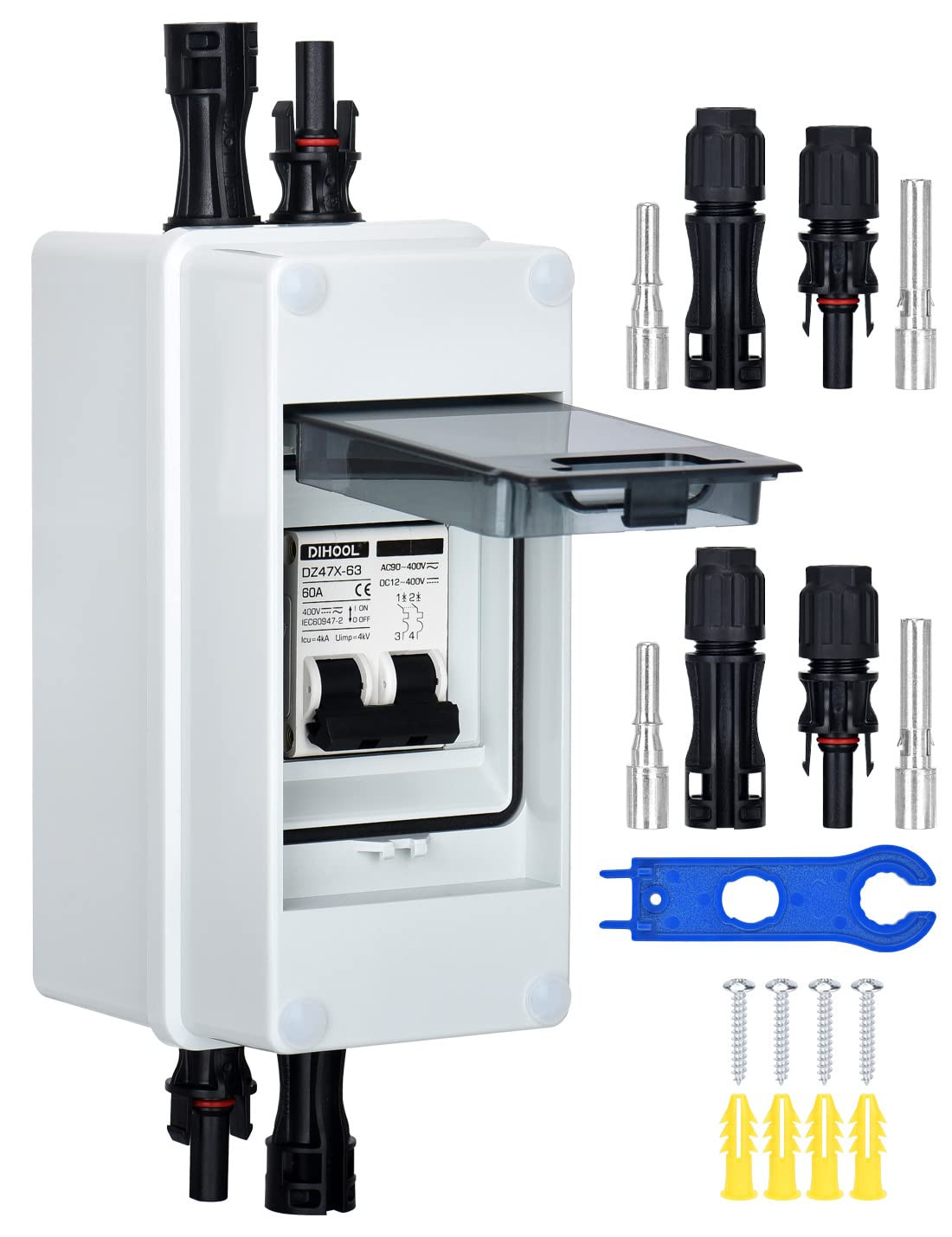 60 Amp Solar Disconnect Switch Dc Circuit Breaker With Cover Outdoor